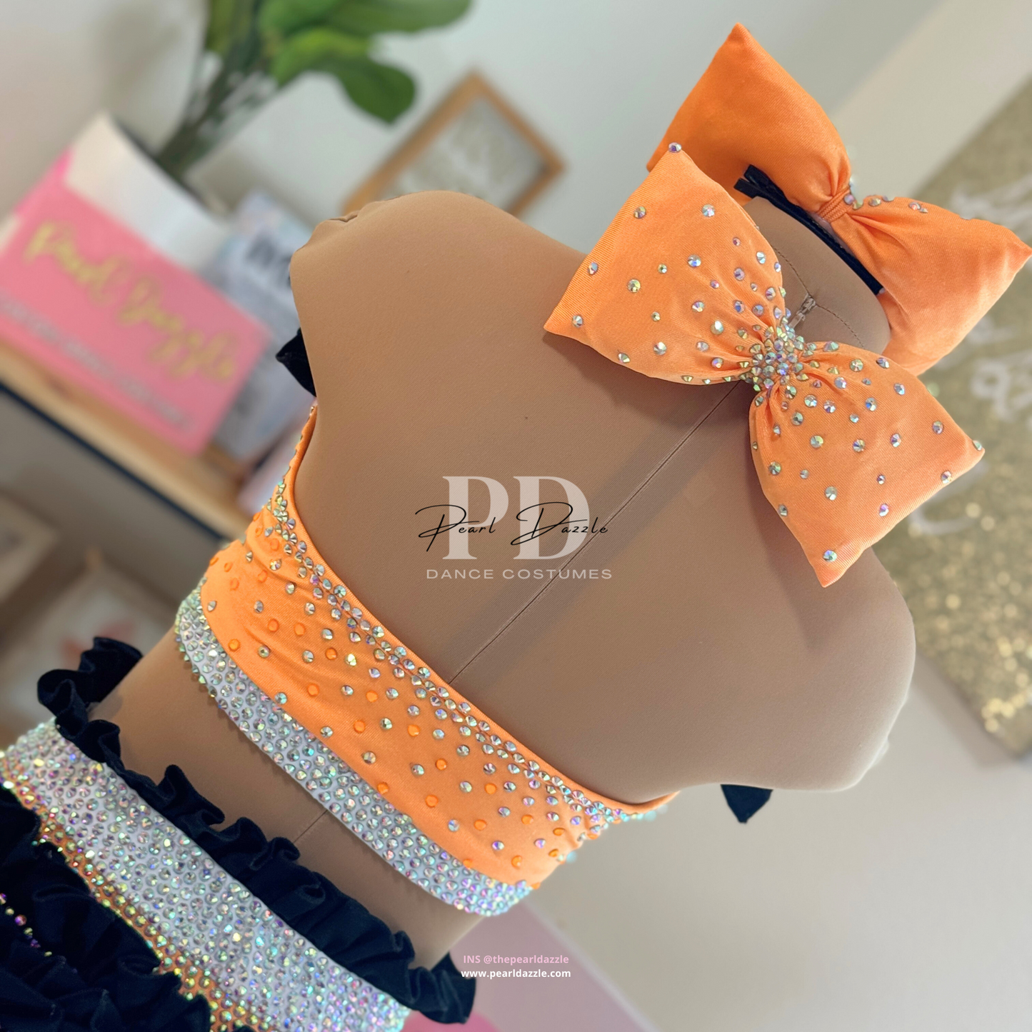 #1414 Booking【Sarah P-Feb.3rd】Orange/Black/White Jazz Costume