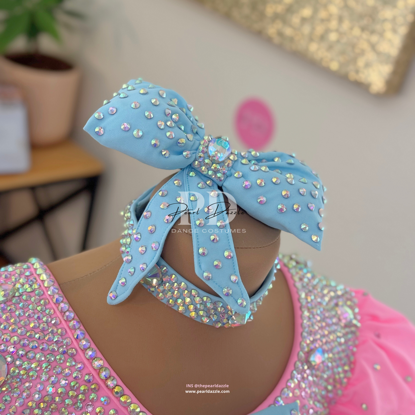 #1592 Booking【Kameko C-Feb.1st】Candy blue &pink Bow Costume