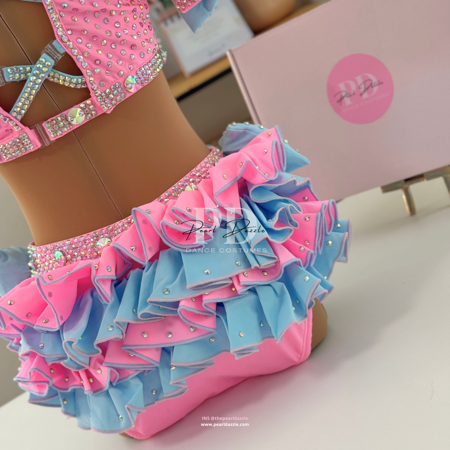 #1592 Booking【Kameko C-Feb.1st】Candy blue &pink Bow Costume