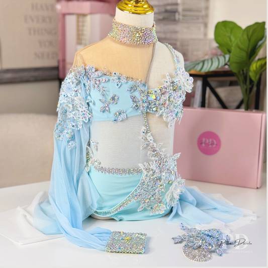 Made to order- Serene Skies Customized Lyrical Dance Costume