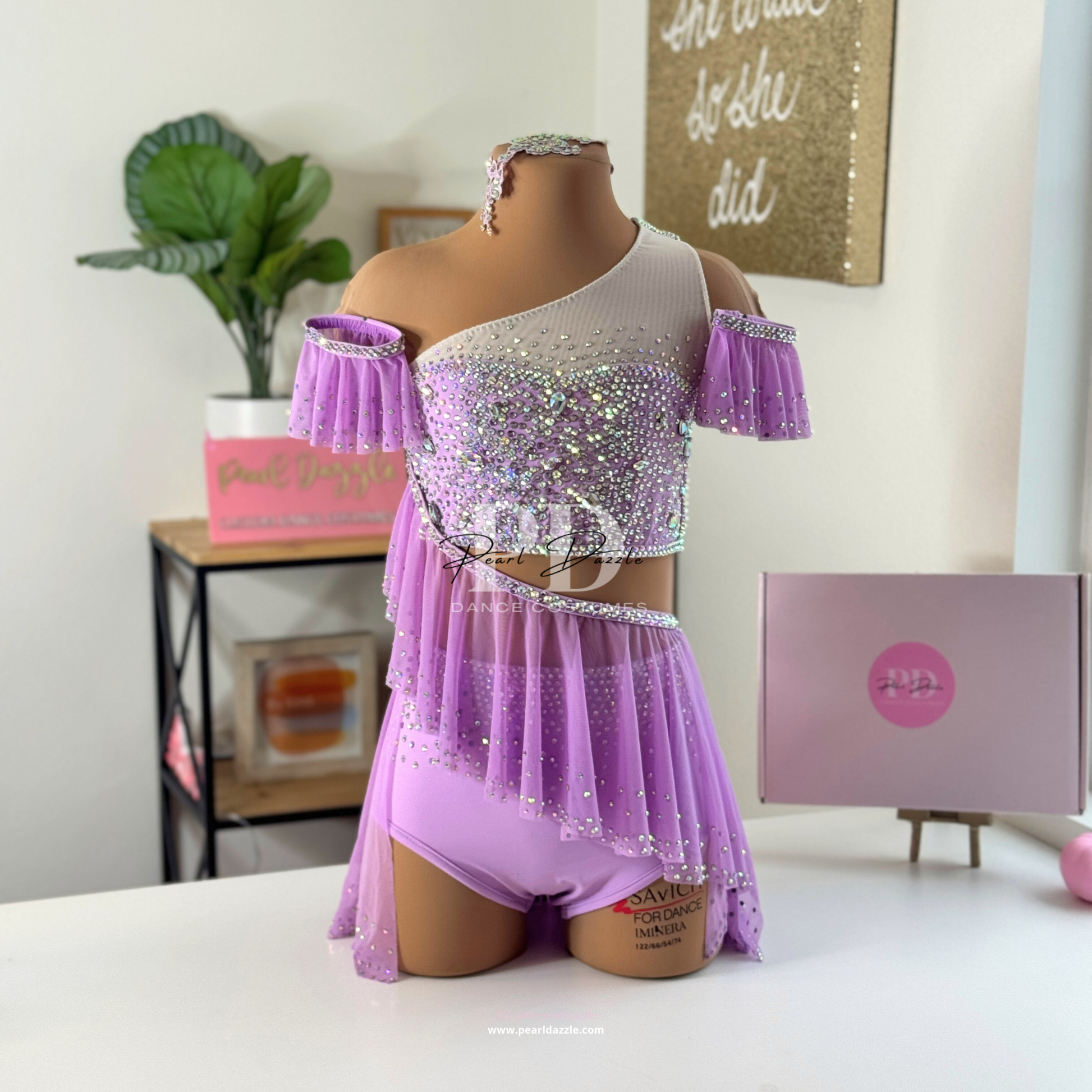 Pearl Dazzle -Lilac crystal Lyrical Costume