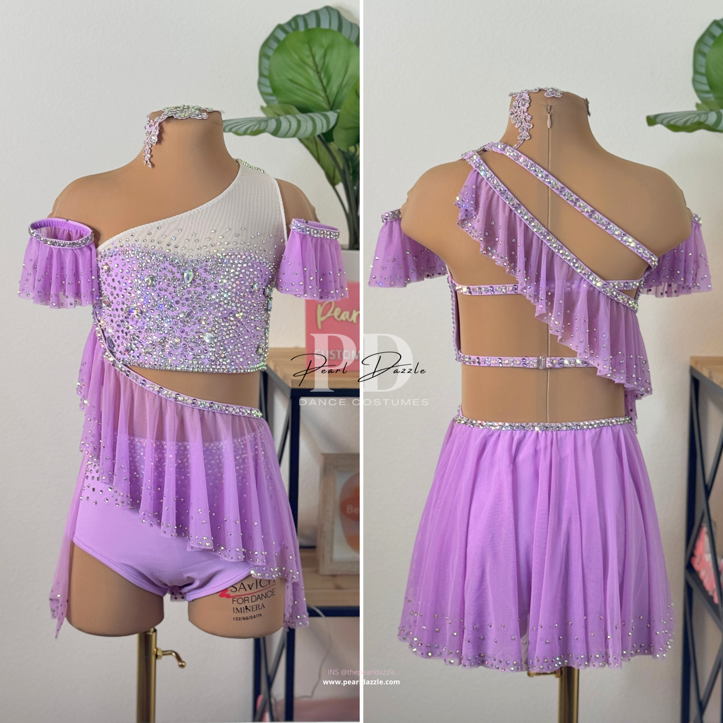 Pearl Dazzle -Lilac crystal Lyrical Costume