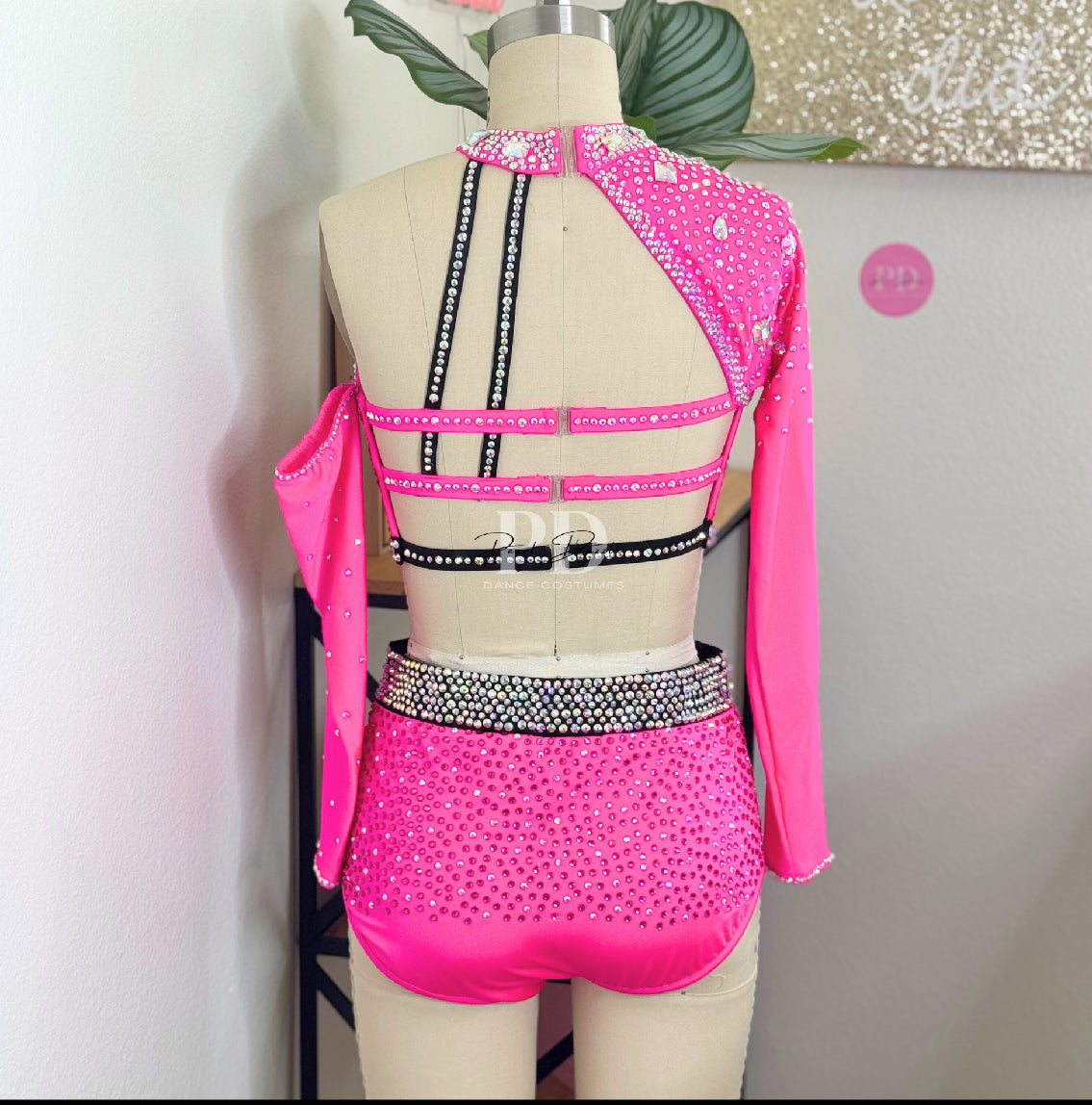 Made to order - Neon Pink Sassy Dance Costume