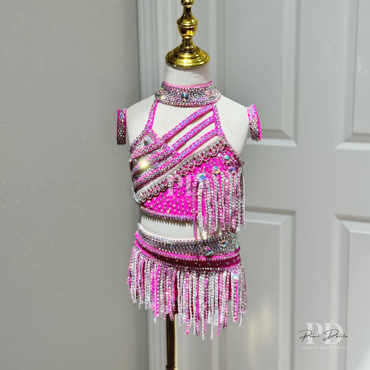 Sassy Neon Two Tone Pink Jazz Dance Costume