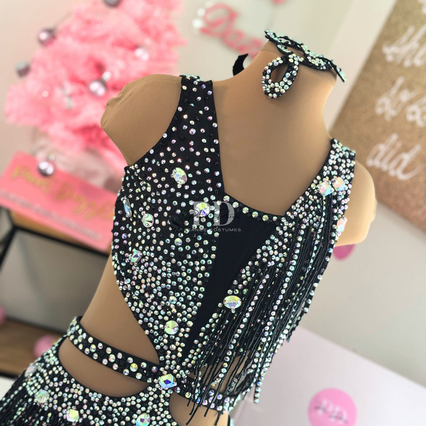 Made to order -Black Fringes Jazz Dance Costume