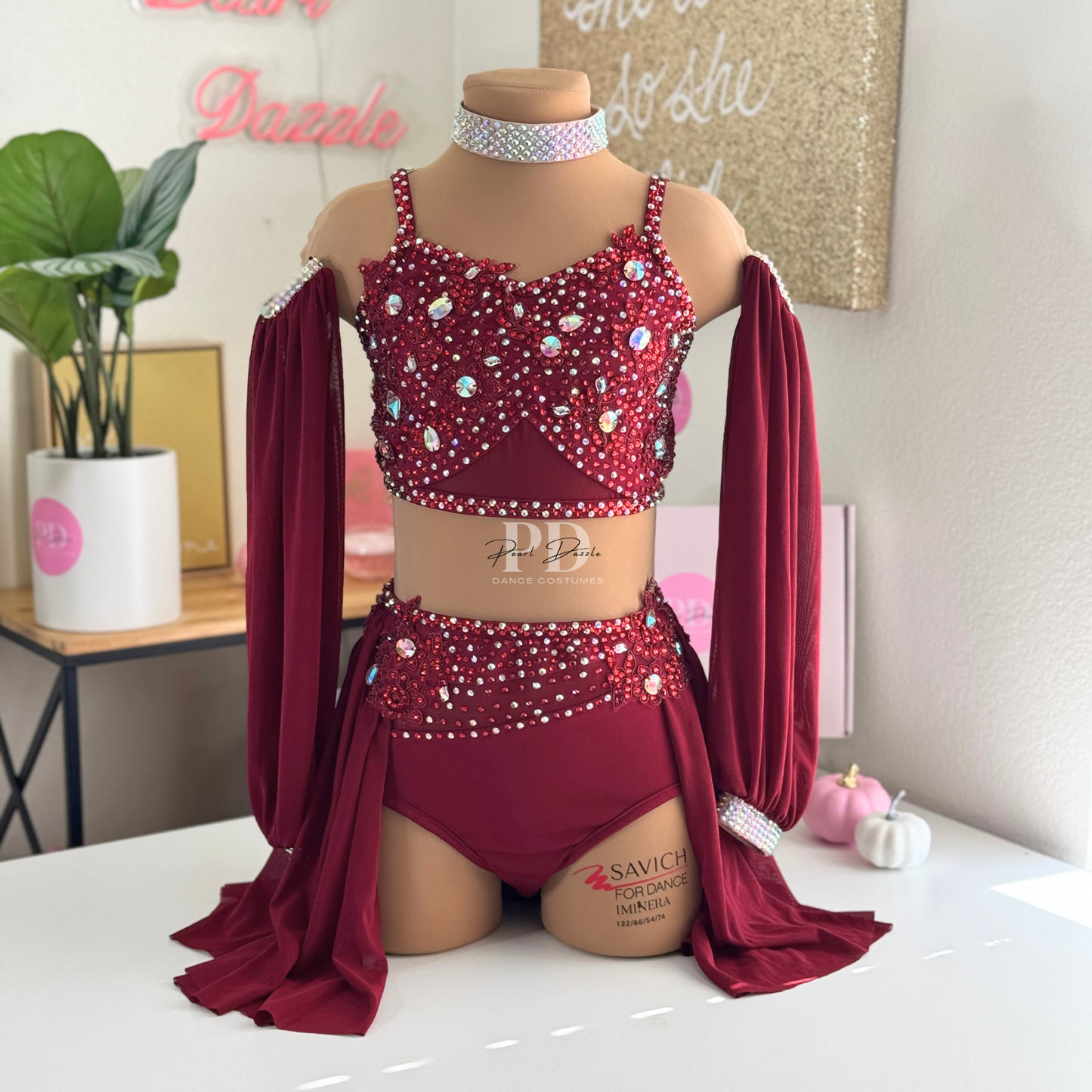 Made to order- Burgundy Beige Customized Lyrical Dance Costume