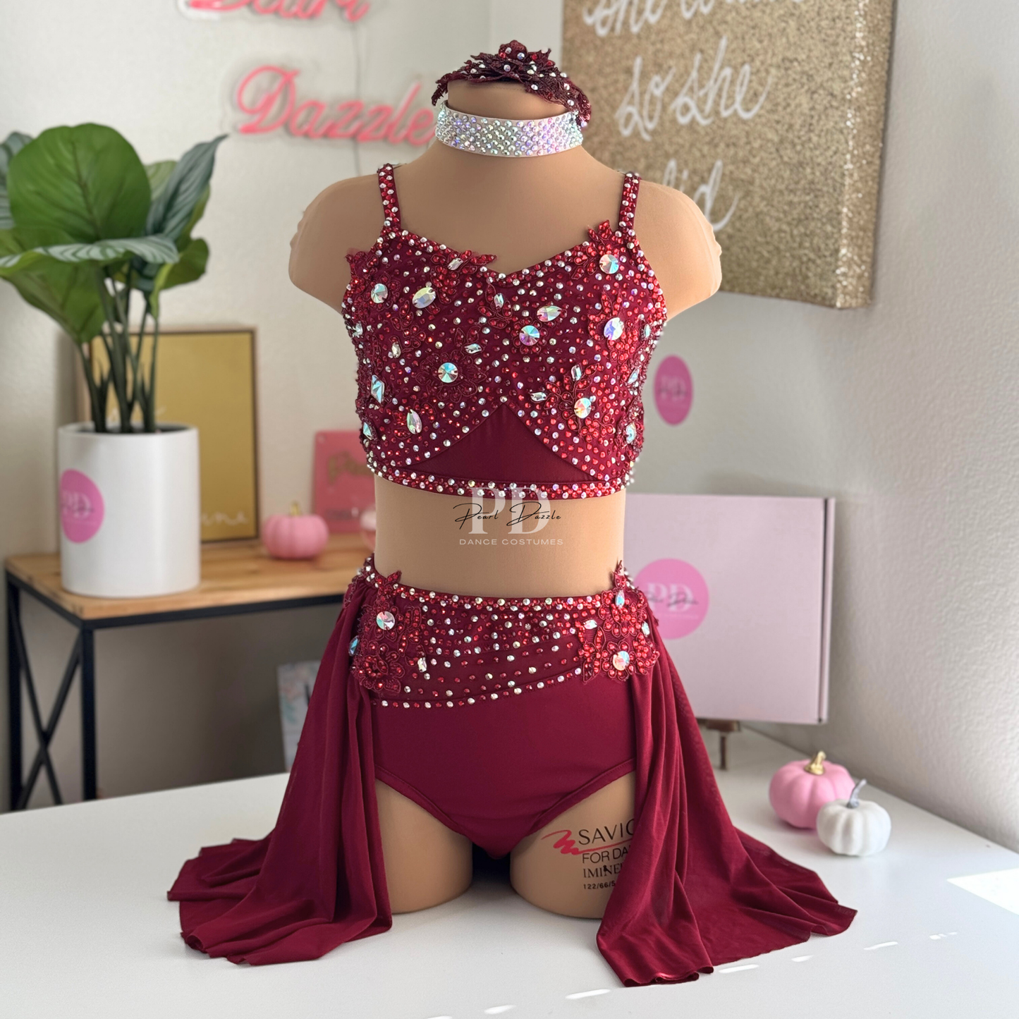 Made to order- Burgundy Beige Customized Lyrical Dance Costume