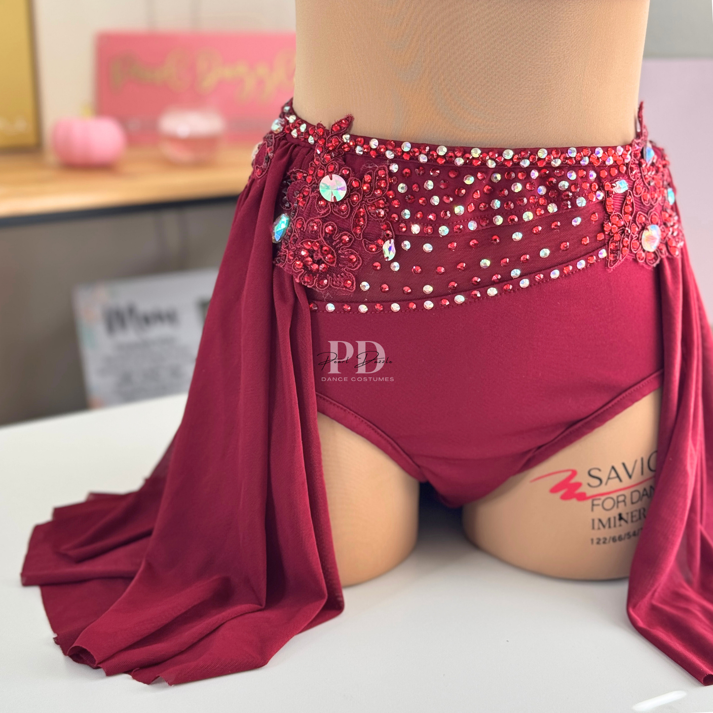 Made to order- Burgundy Beige Customized Lyrical Dance Costume