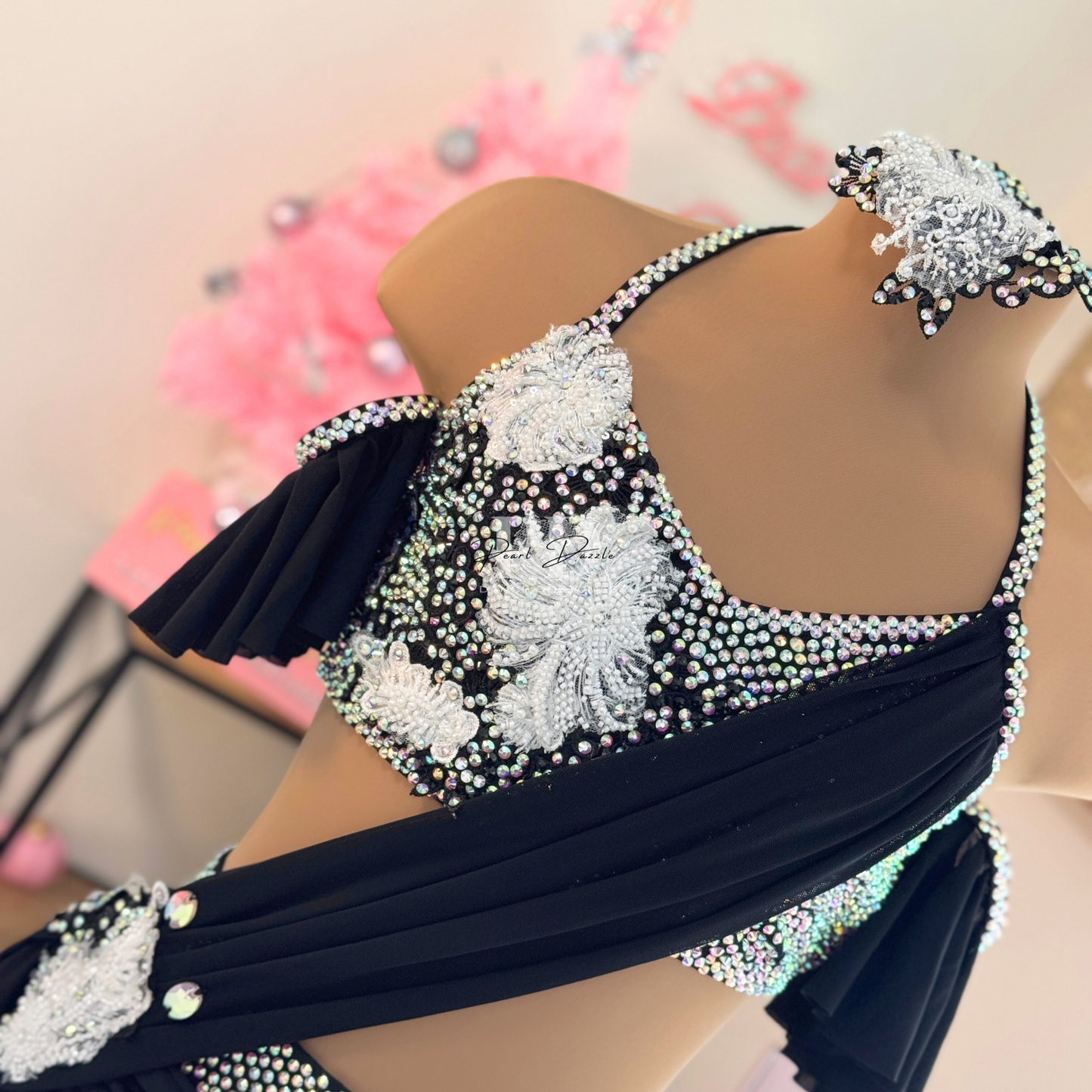 Ready to ship - (14-16Y/ AXXS) Black  Lyrical Dance Costume