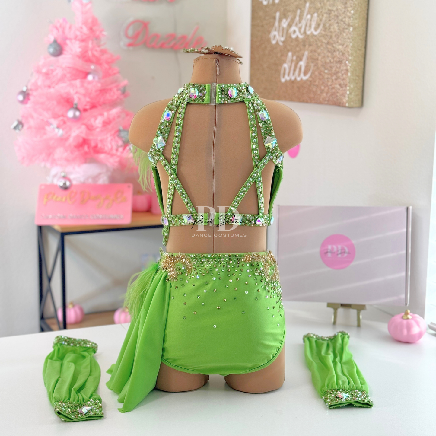 Ready to ship -（8-10/CL）Green Lyrical/contemporary Dance Costume